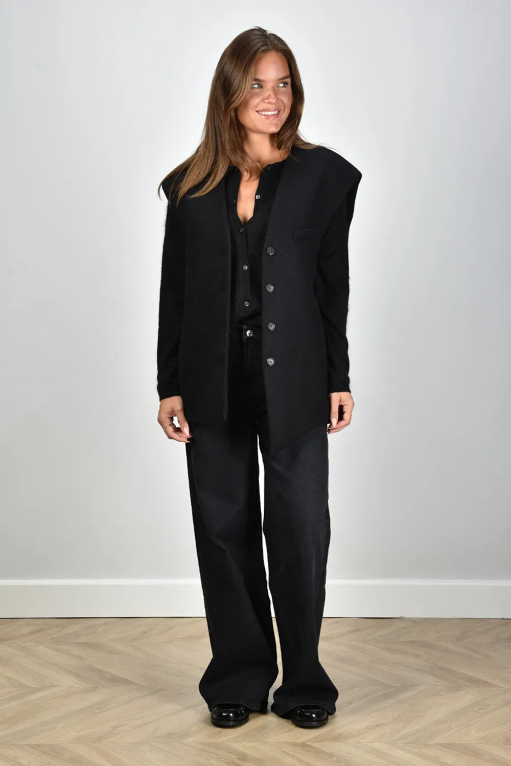 Margaux Lonnberg gilet Wallis B/OW black