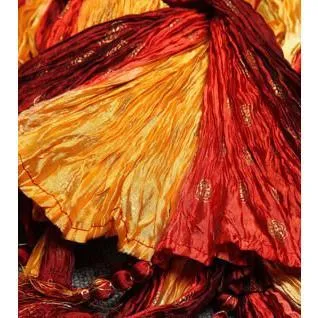 Maroon & Mustard Silk Blend Stole