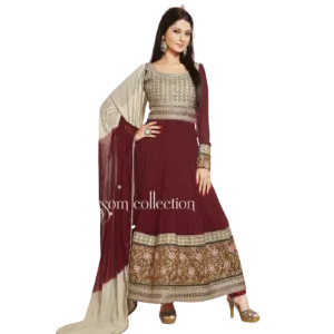 Maroon Color Viscose Anarkali Salwar Kameez