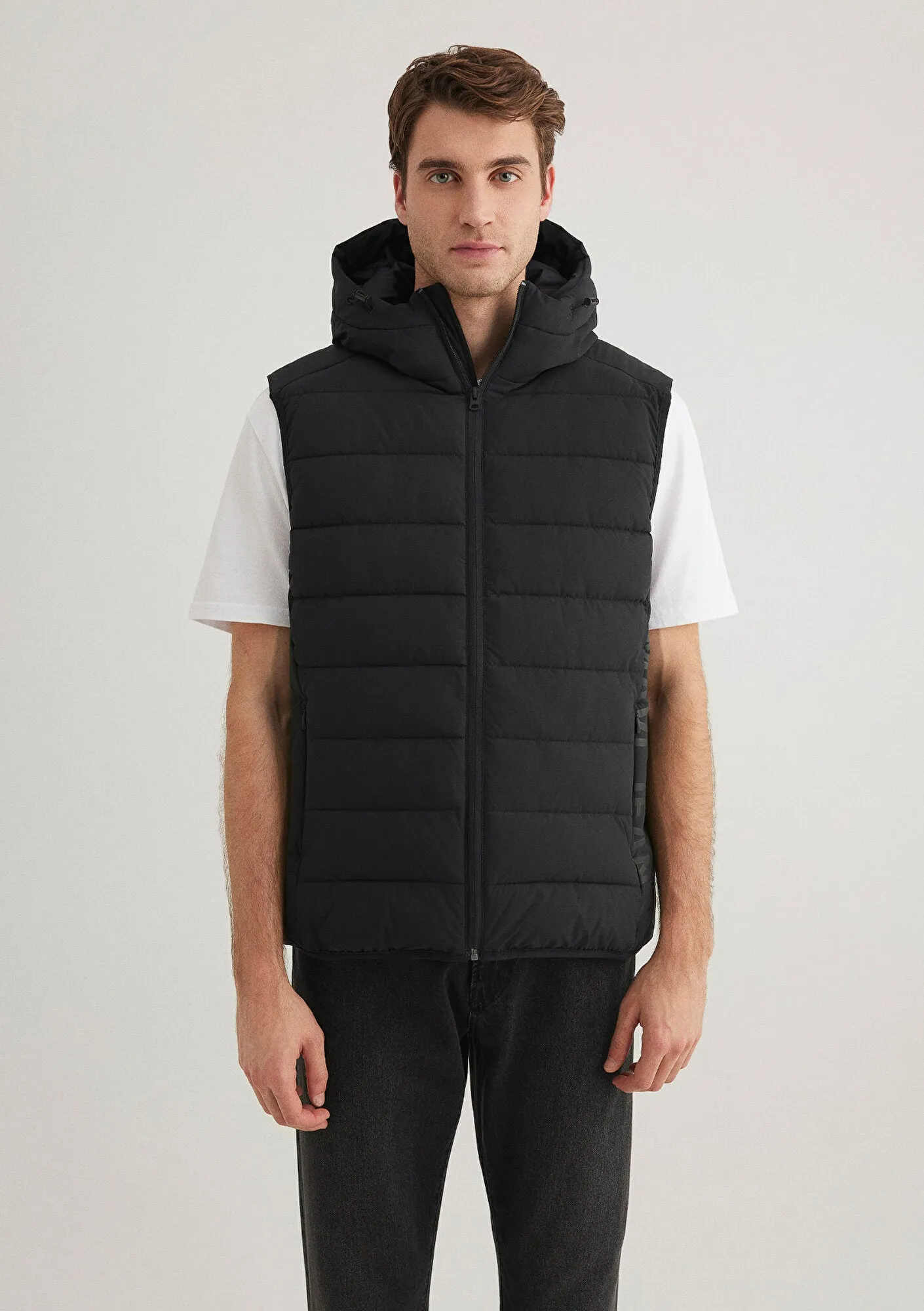 Mavi Jeans Detailed Hooded Black Vest