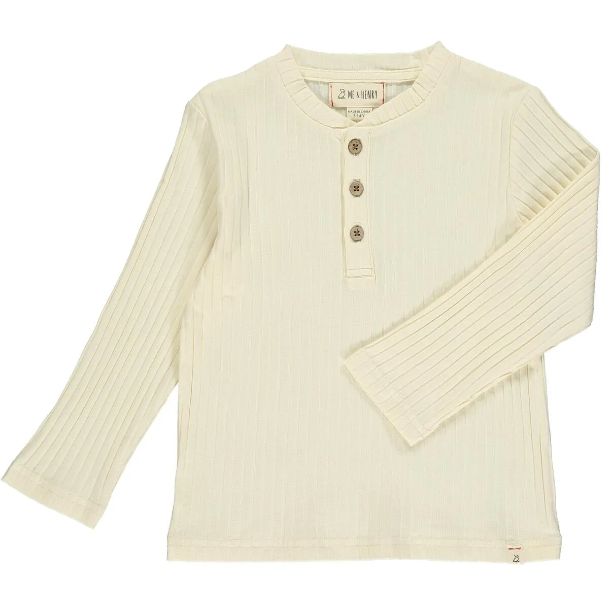 Me & Henry Adams Ribbed Henley - Cream