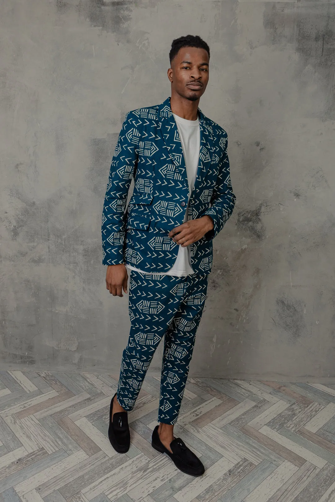 Men's Bologan print cropped Trousers