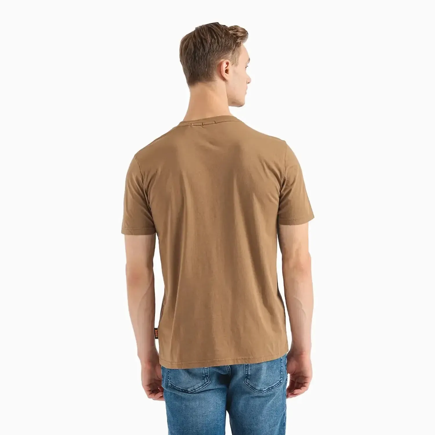 Men's Cotton Jersey T-Shirt  With Rubber Print Logo