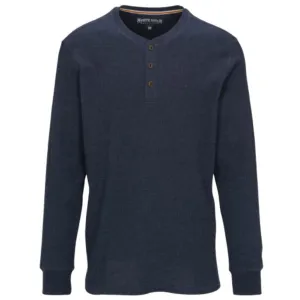 Men's Heathered 3 Button Waffle Henley - NRM2208