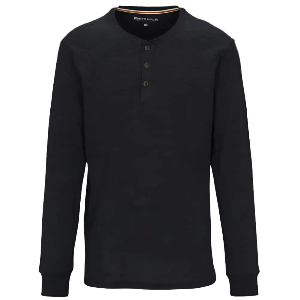 Men's Heathered 3 Button Waffle Henley - NRM2208