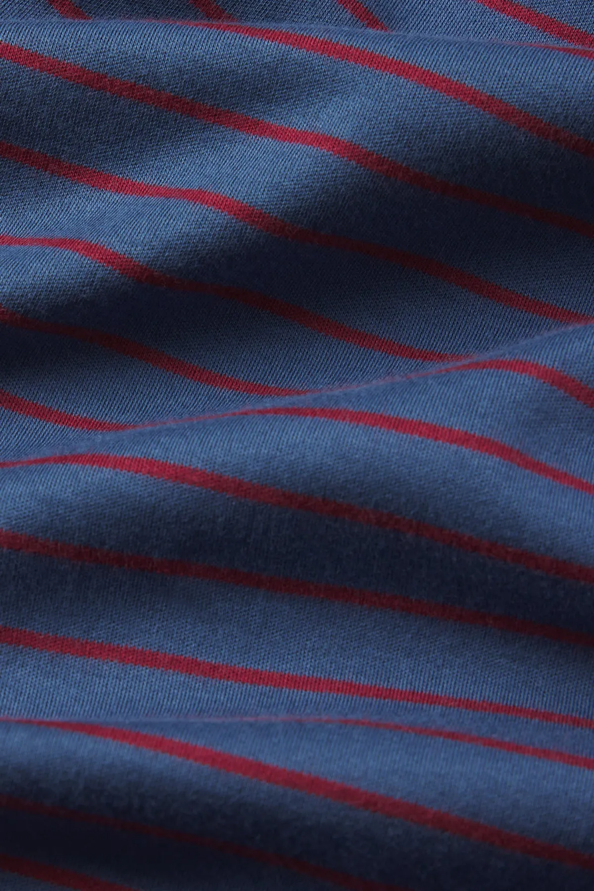 Men's Pima Sleep Short-Long Set in Navy Royal Stripe