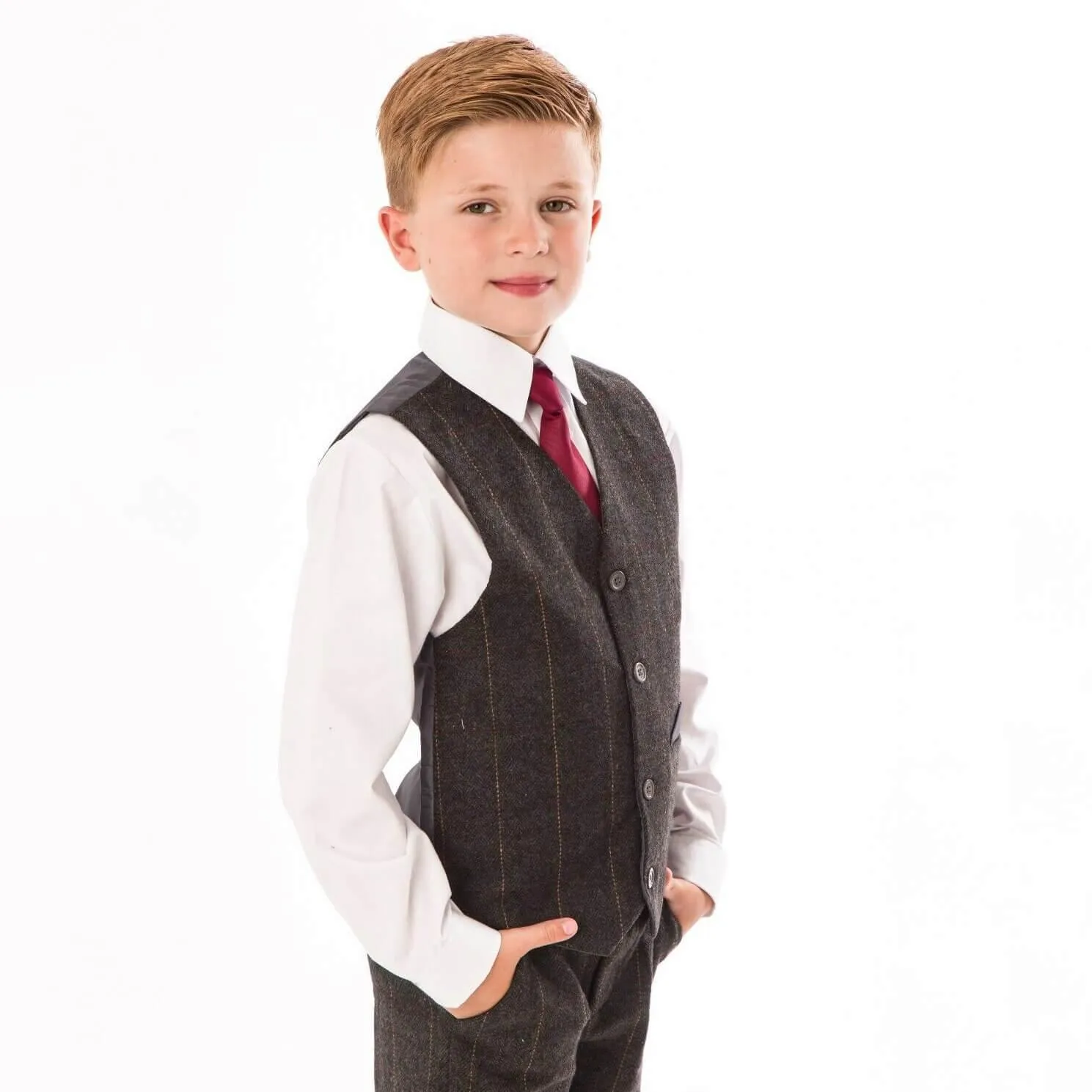 Michael - Grey Tweed Check 5 Piece Suit