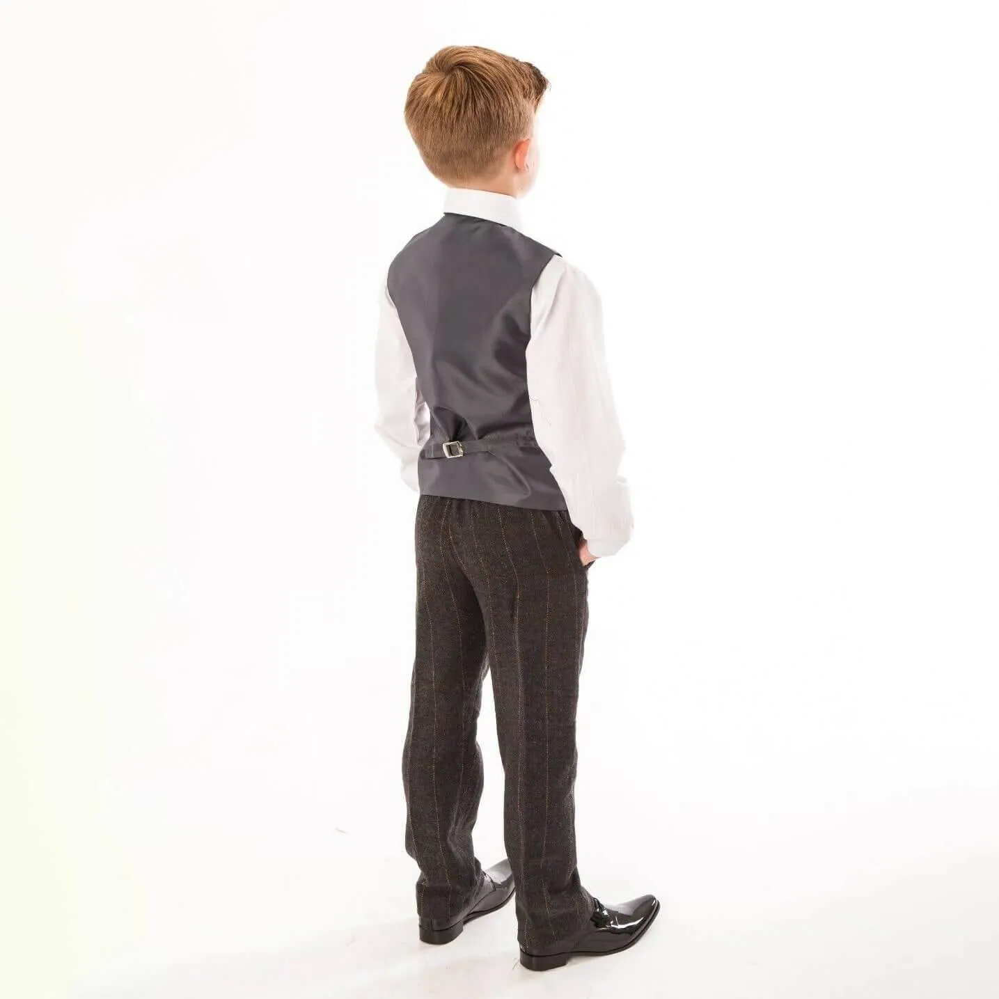Michael - Grey Tweed Check 5 Piece Suit