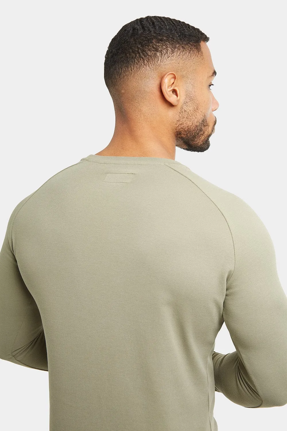 Micro-waffle T-Shirt in Sage