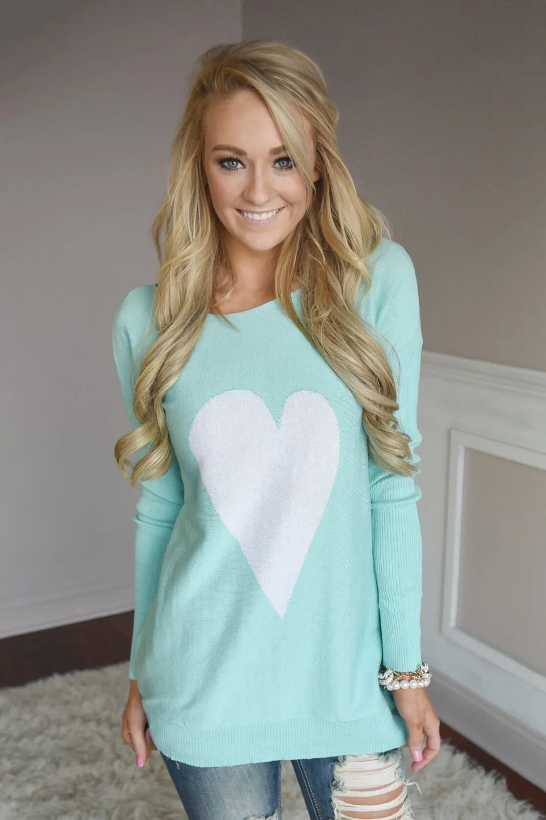 Mint Heart Top
