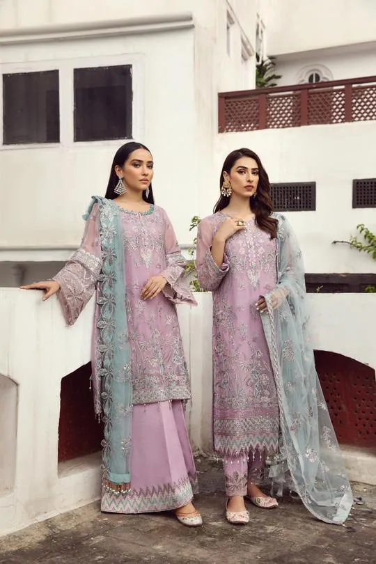 Mushq | Alizeh Embroidered Chiffon Festive Collection Shahtaj | Unstitched Embroidered Chiffon Suits