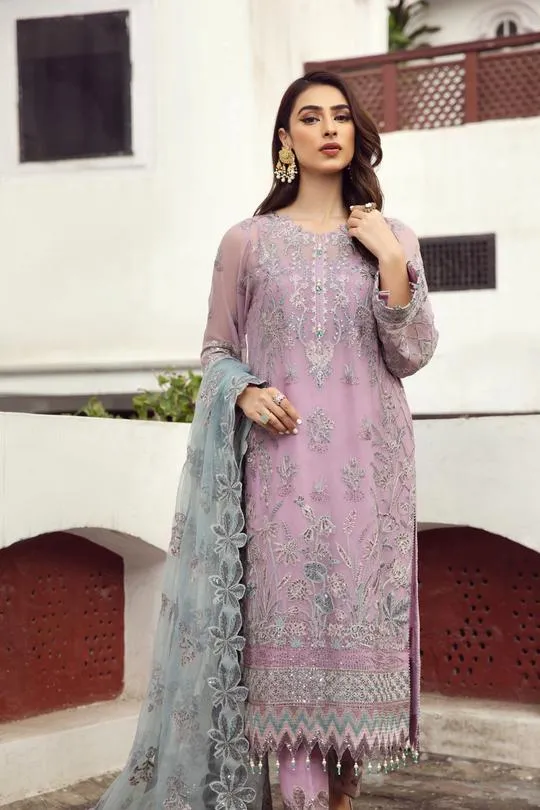 Mushq | Alizeh Embroidered Chiffon Festive Collection Shahtaj | Unstitched Embroidered Chiffon Suits