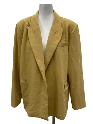 Mustard Yellow Open Front Blazer OSN
