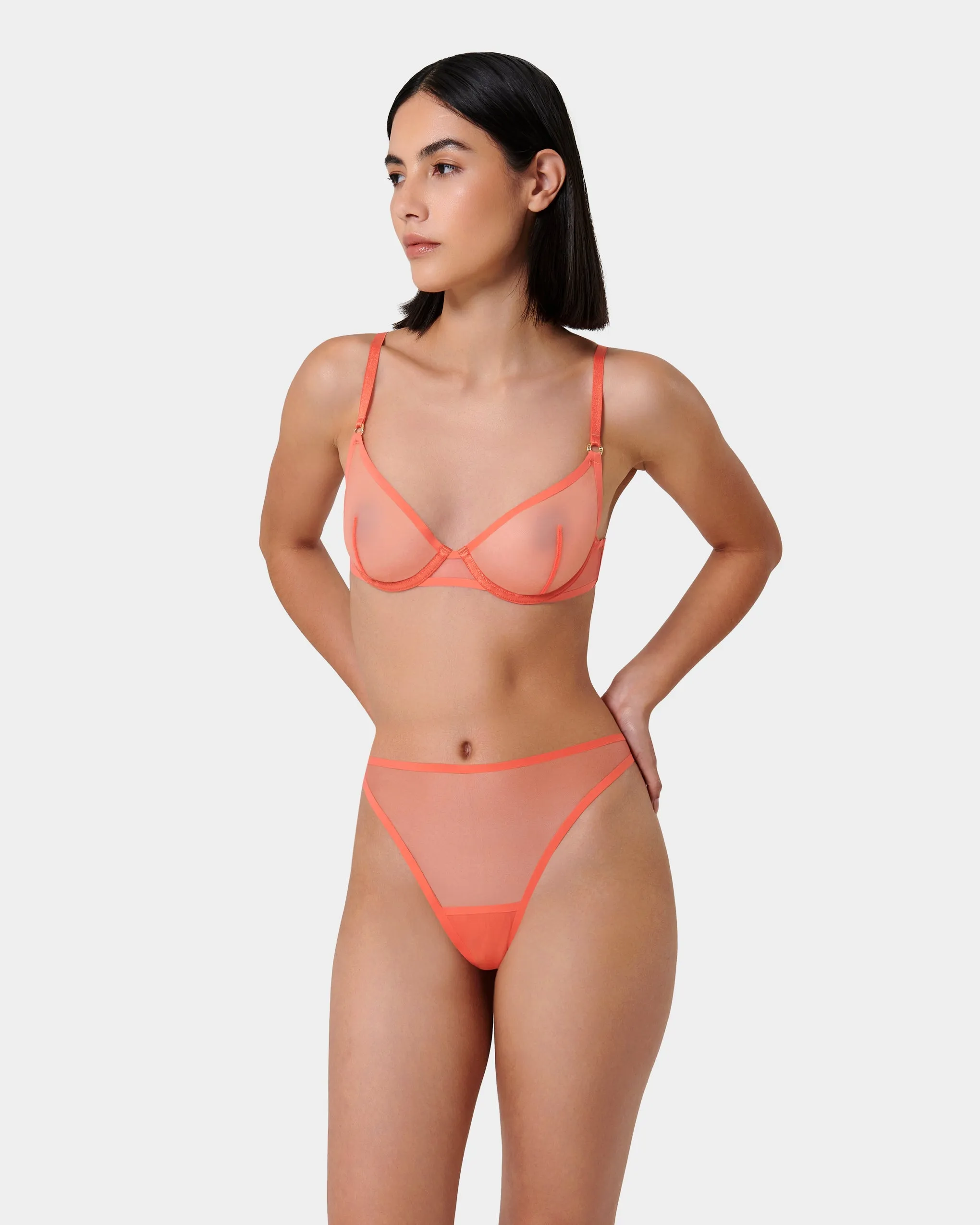 Naomi Wired Bra Hot Coral