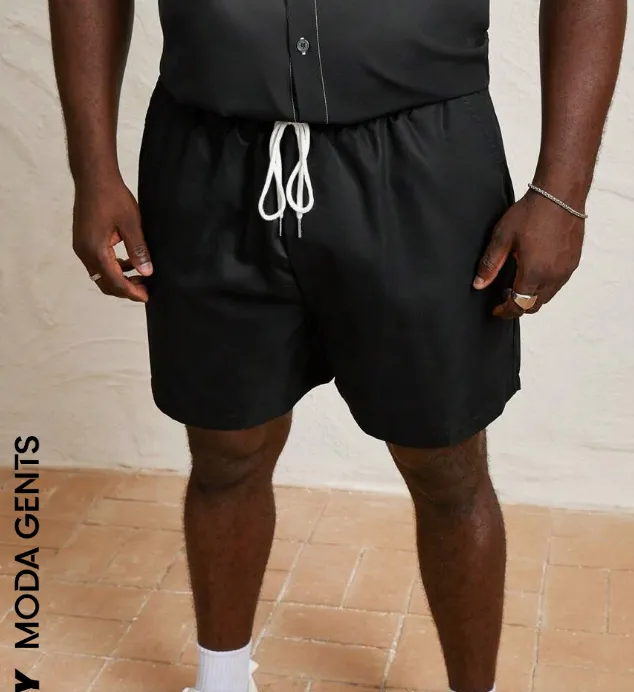 NEW Manfinity ModaGents Men Plus Ombre Shirt & Shorts, Sz XL