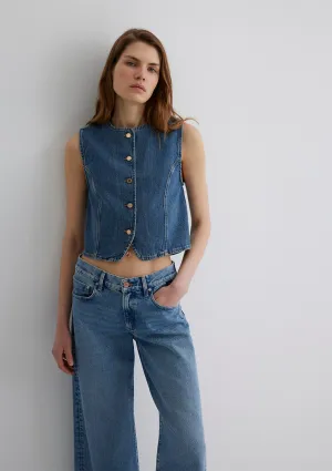 Nini Dark Vintage Gold Premium Jean Vest