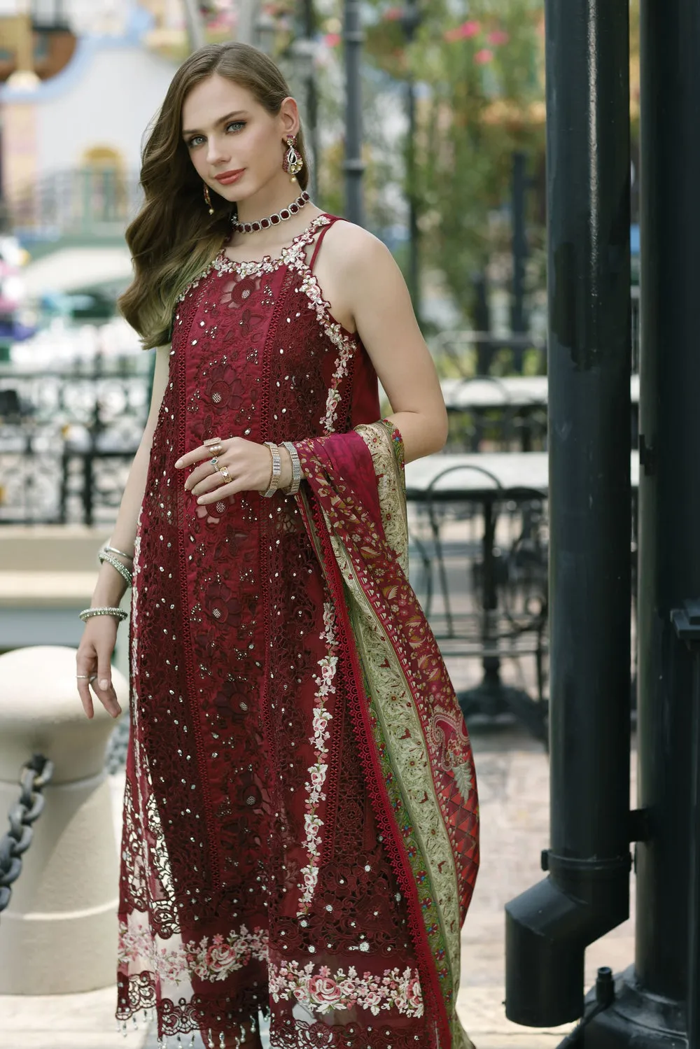 Noor by Saadia Asad | Eid Handwork Schiffli Laserkari '23 | D12-ELARA