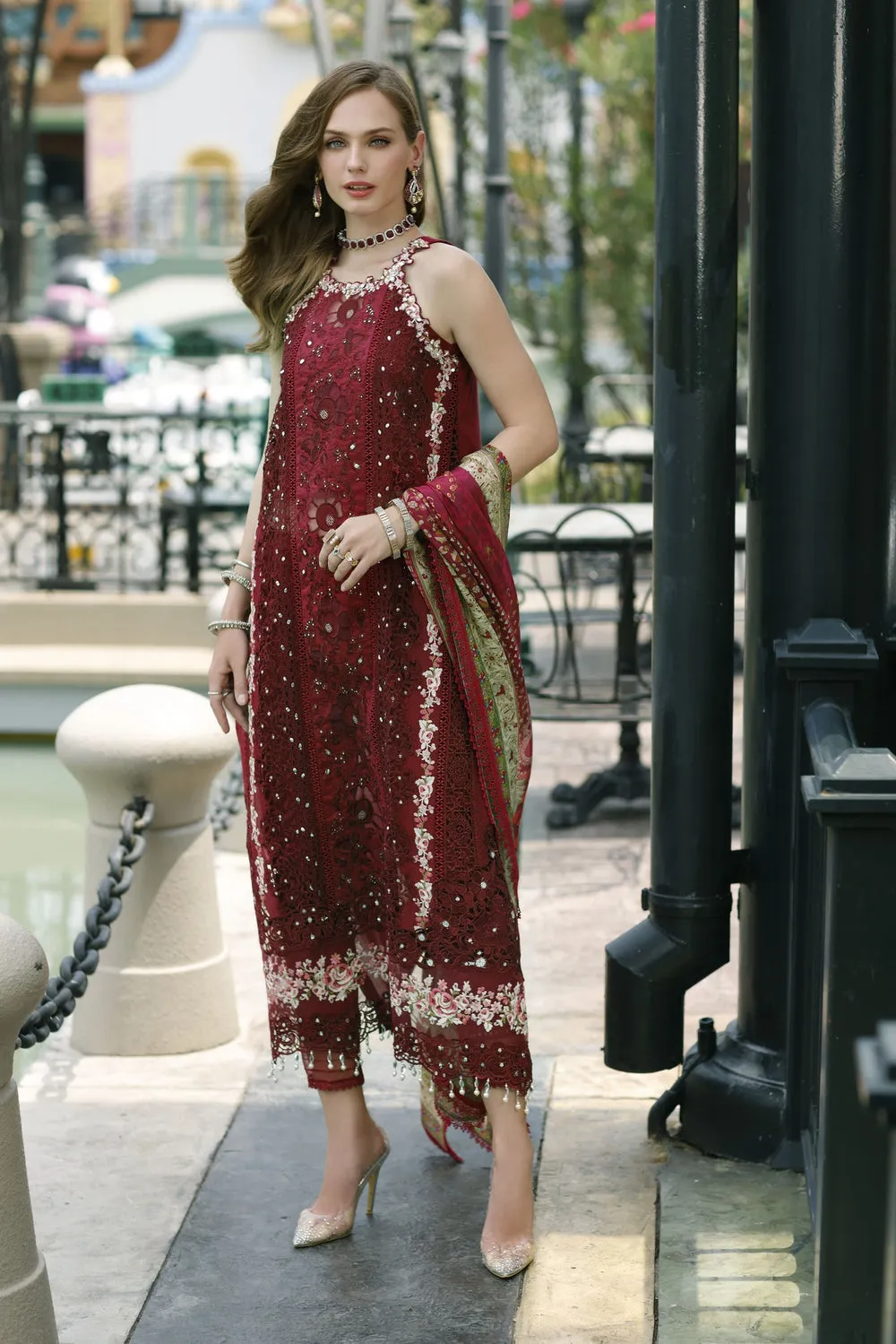 Noor by Saadia Asad | Eid Handwork Schiffli Laserkari '23 | D12-ELARA