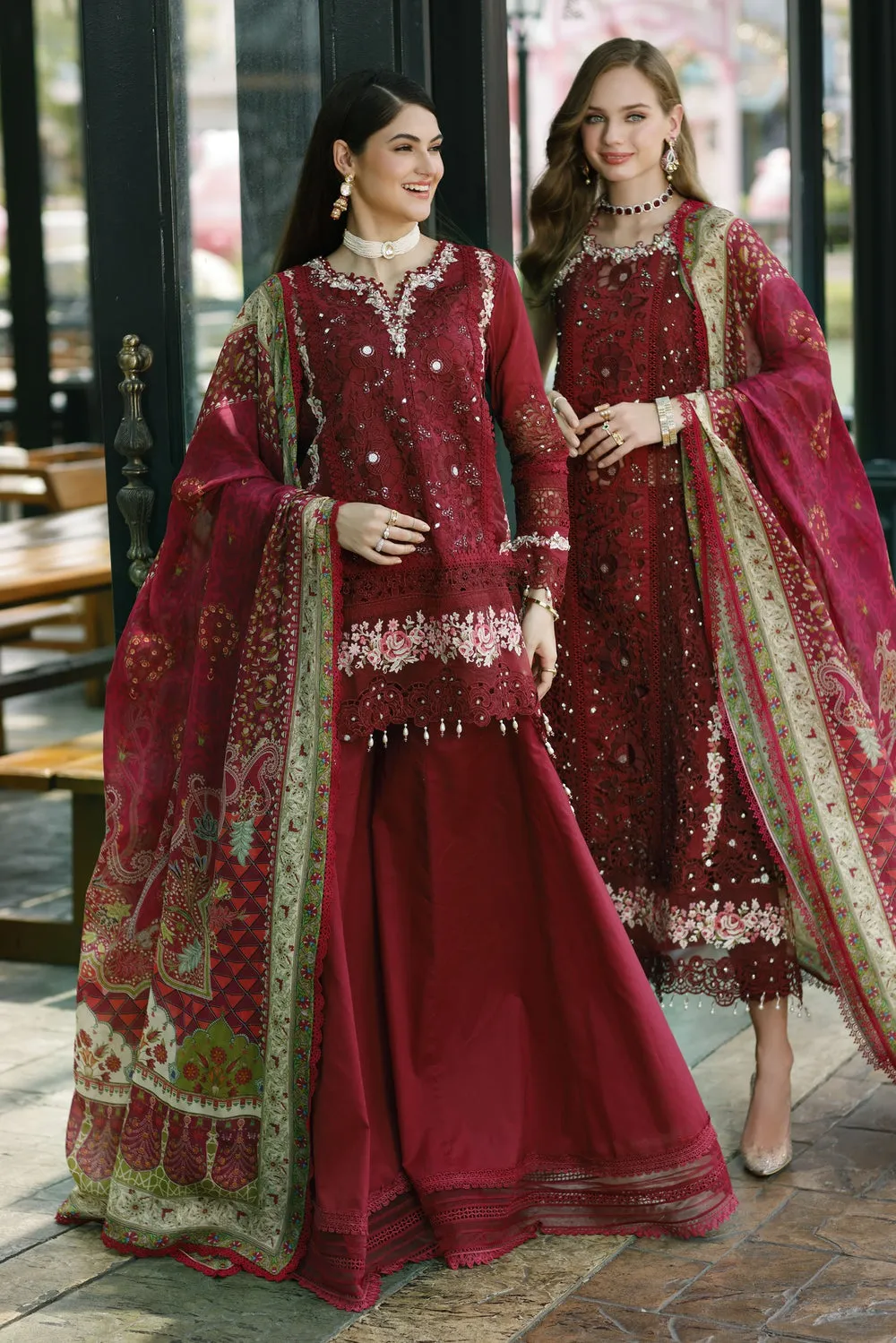 Noor by Saadia Asad | Eid Handwork Schiffli Laserkari '23 | D12-ELARA