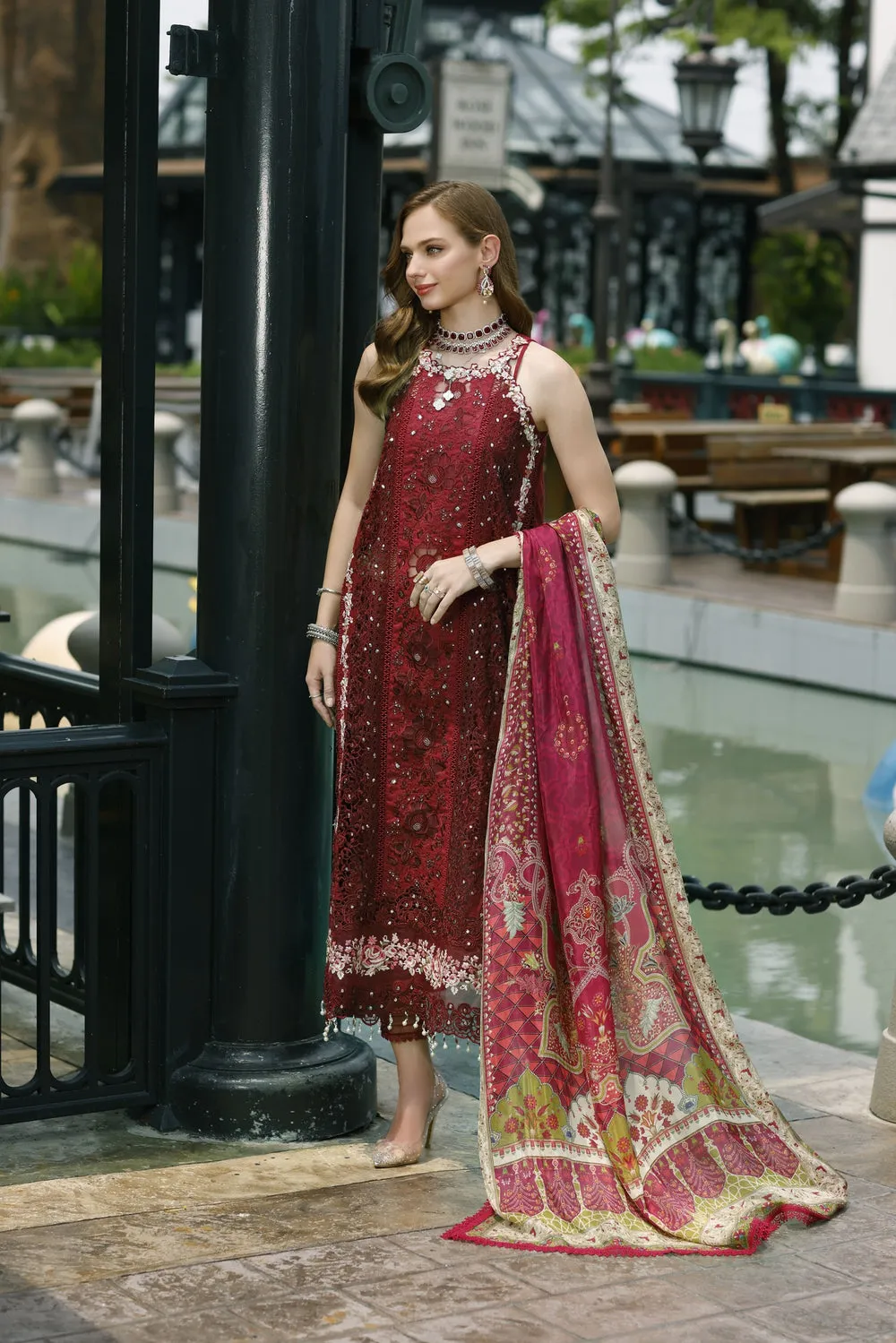 Noor by Saadia Asad | Eid Handwork Schiffli Laserkari '23 | D12-ELARA