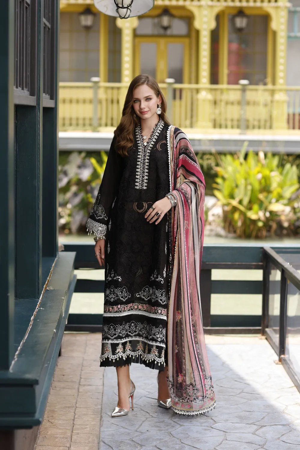 Noor by Saadia Asad | Eid Handwork Schiffli Laserkari '23 | D6-FIYA