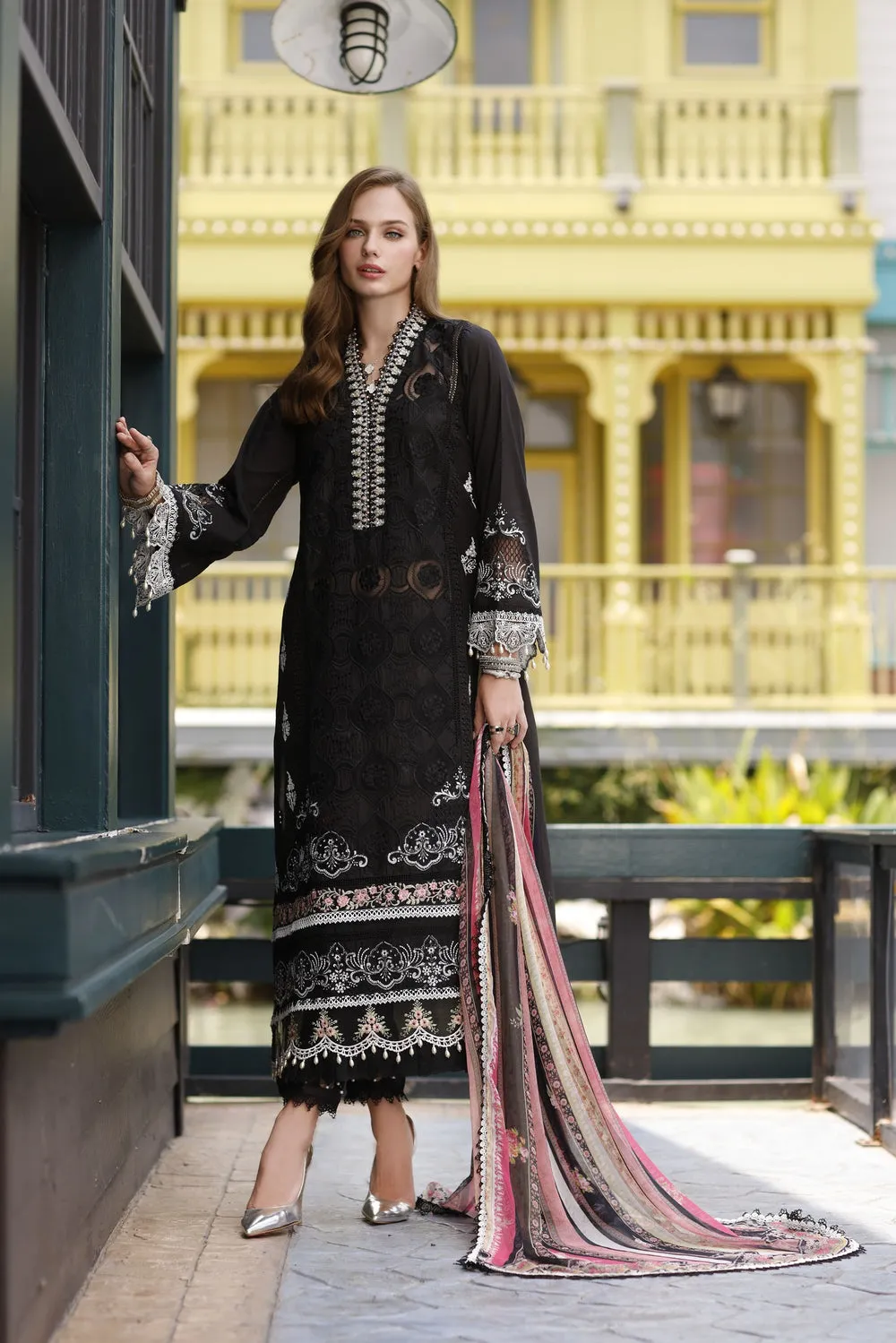 Noor by Saadia Asad | Eid Handwork Schiffli Laserkari '23 | D6-FIYA