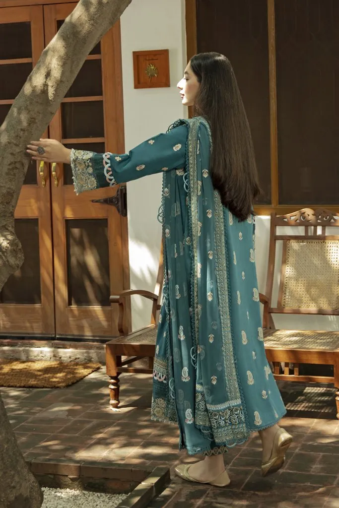 NW-15 | Qalamkar Qline Linen Winter Collection 2021 | Unstitched Embroidered Organza Suits