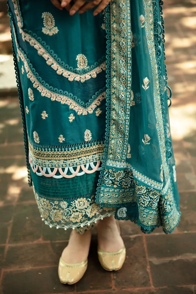 NW-15 | Qalamkar Qline Linen Winter Collection 2021 | Unstitched Embroidered Organza Suits
