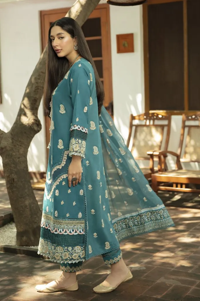 NW-15 | Qalamkar Qline Linen Winter Collection 2021 | Unstitched Embroidered Organza Suits