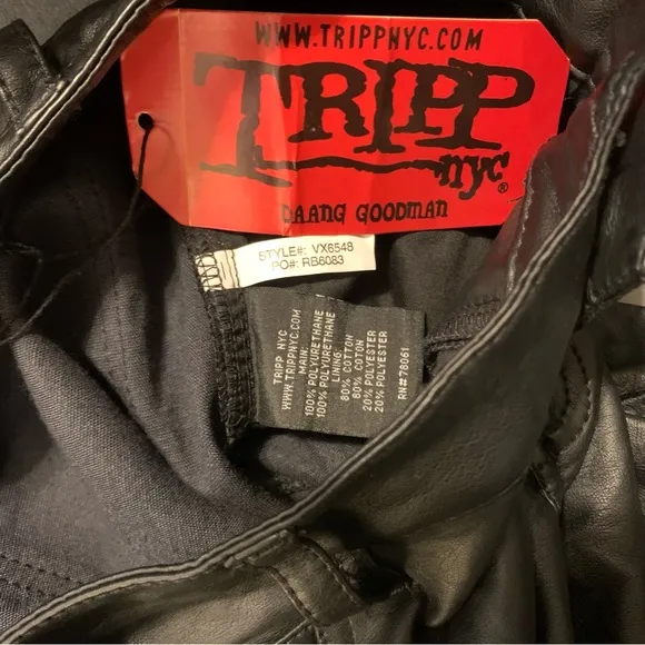 NWT Tripp NYC Vegan Leather Deville Jean
