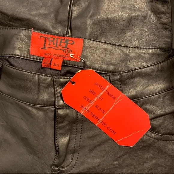 NWT Tripp NYC Vegan Leather Deville Jean