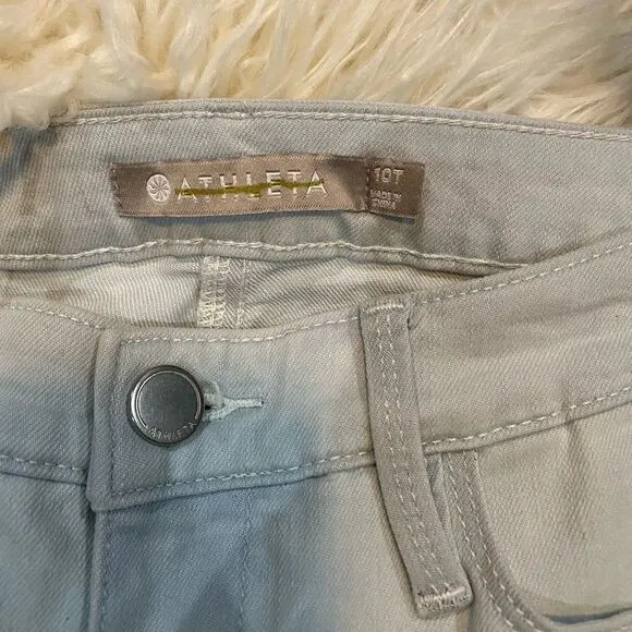 NWT Athleta Sculptek Skinny Crop Jean Glacier light Wash Jeans pants