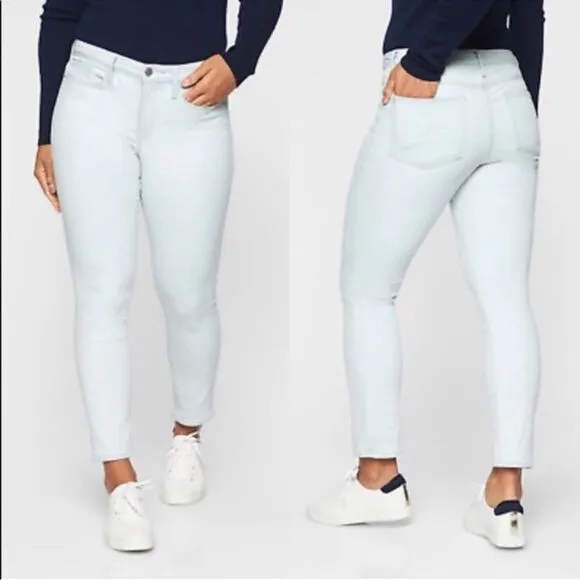 NWT Athleta Sculptek Skinny Crop Jean Glacier light Wash Jeans pants
