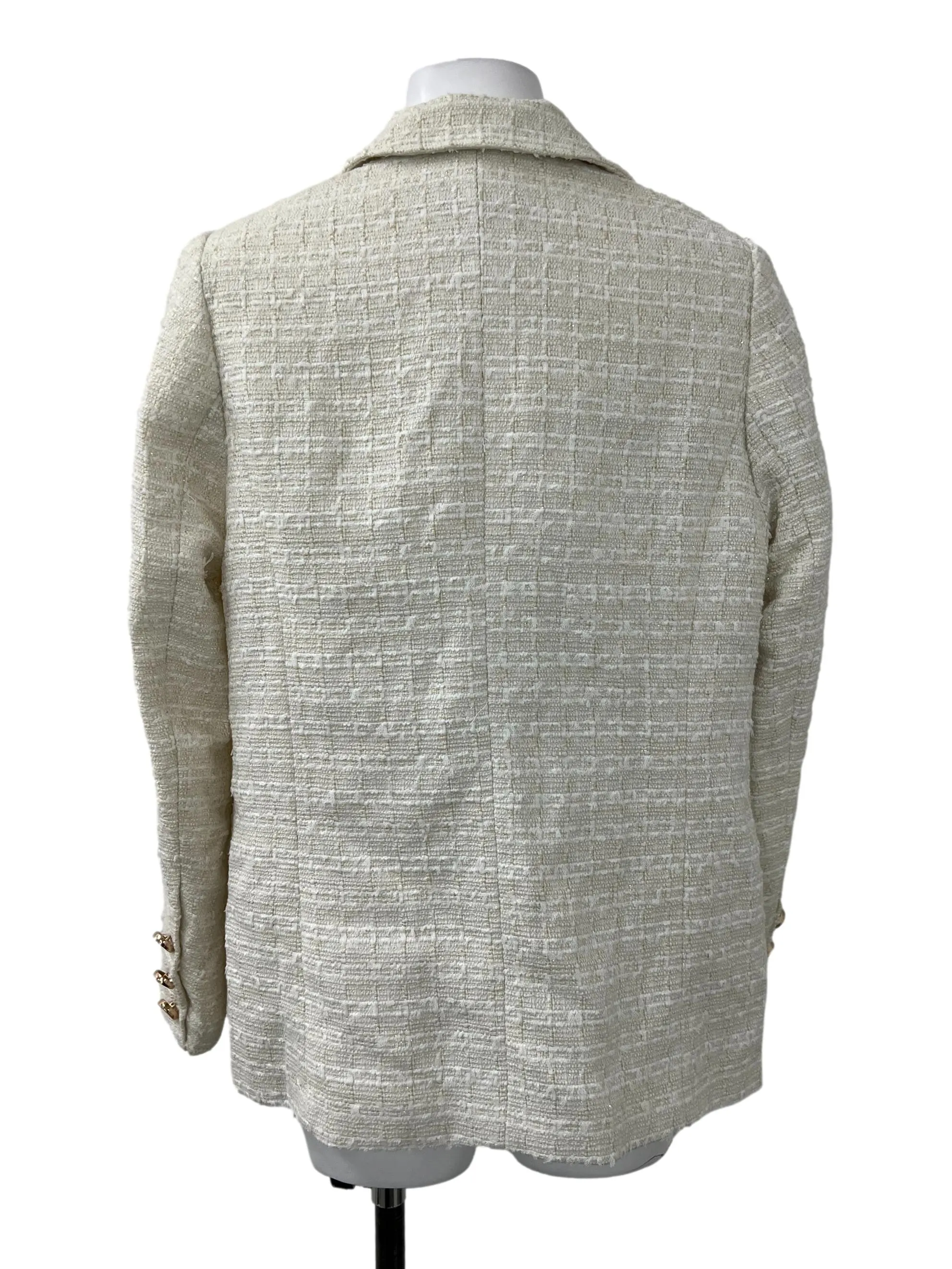 Off White Gold Tweed Blazer