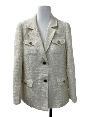 Off White Gold Tweed Blazer