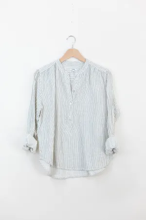 Olive - cotton stripe