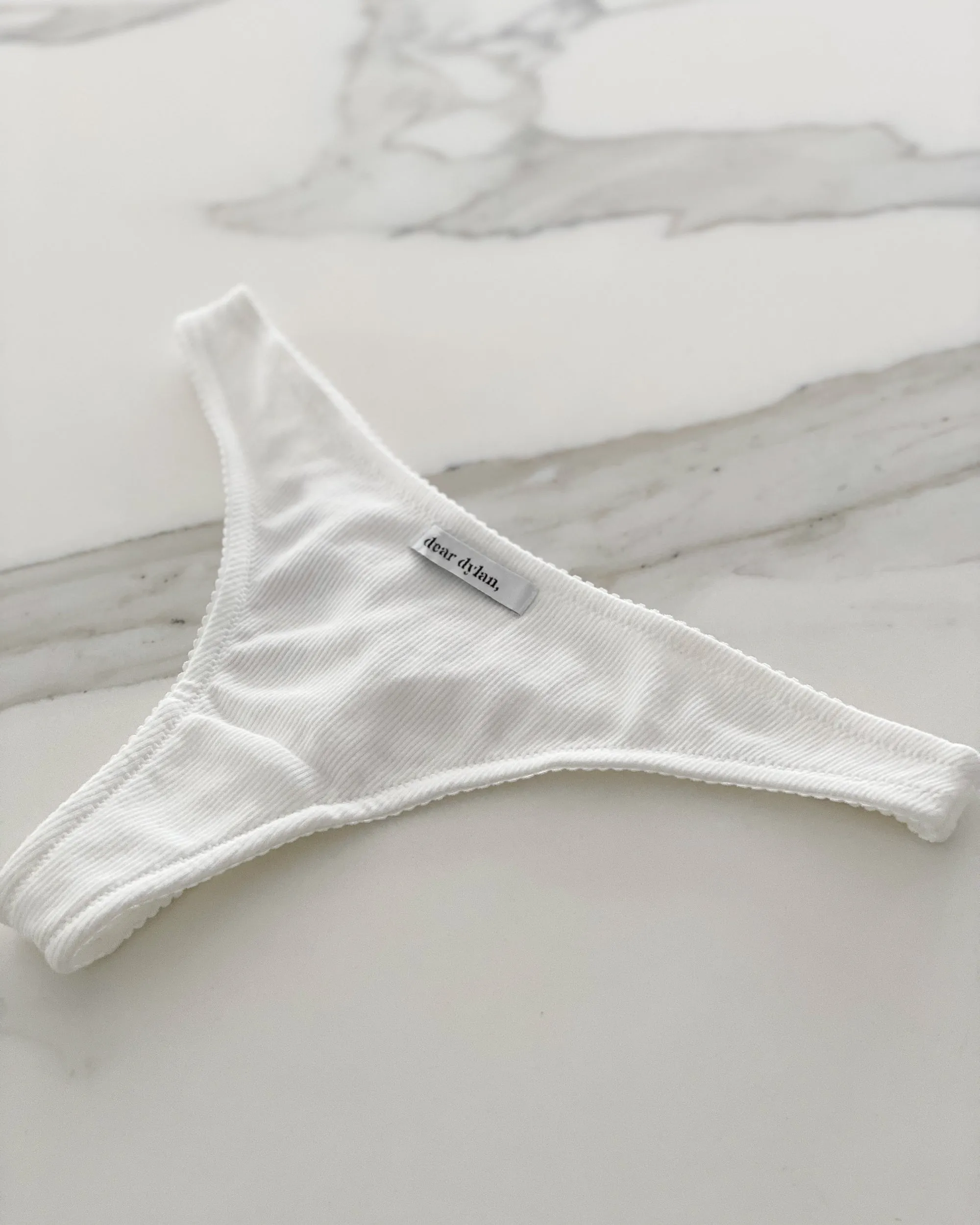 Organic Daily Thong - Blanc