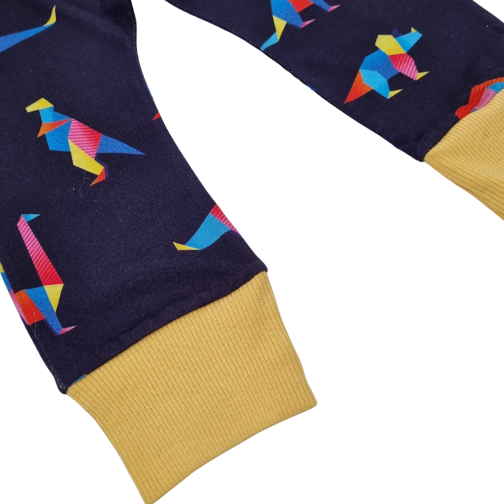 Organic Pants Dino Party Navy