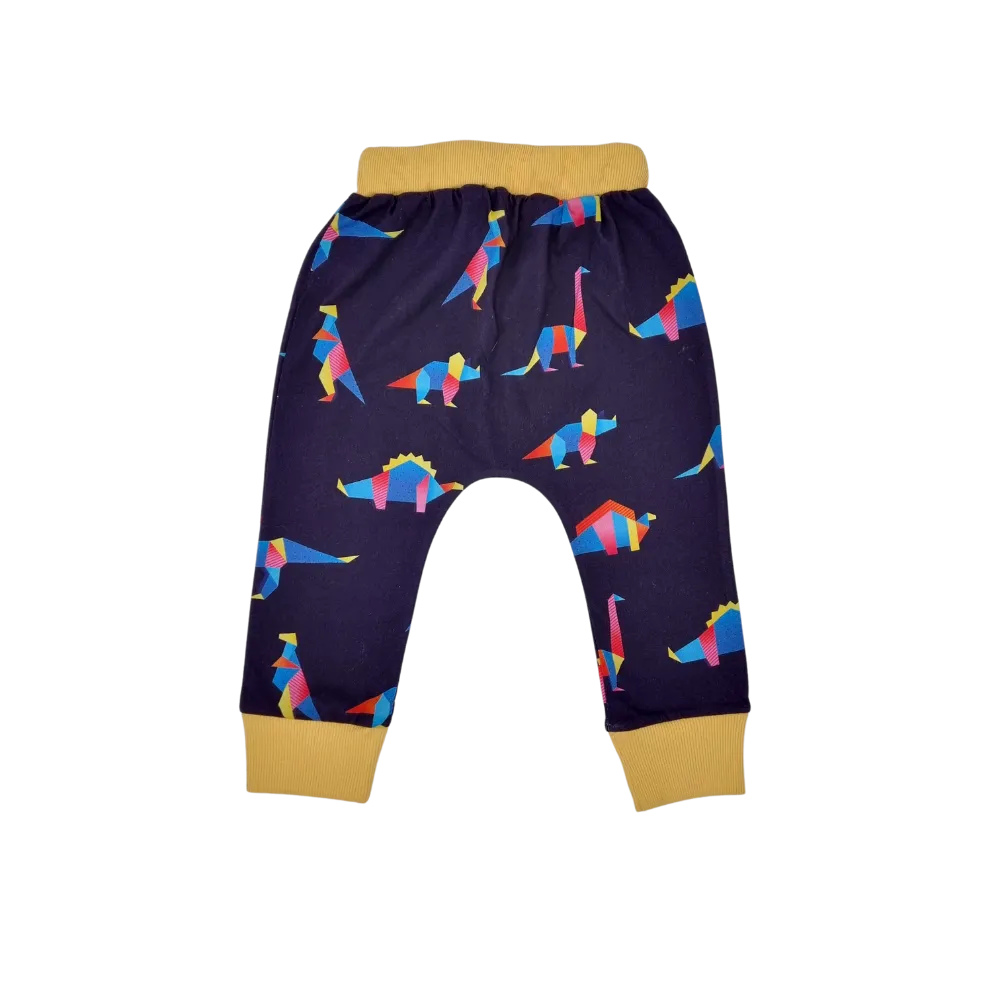 Organic Pants Dino Party Navy
