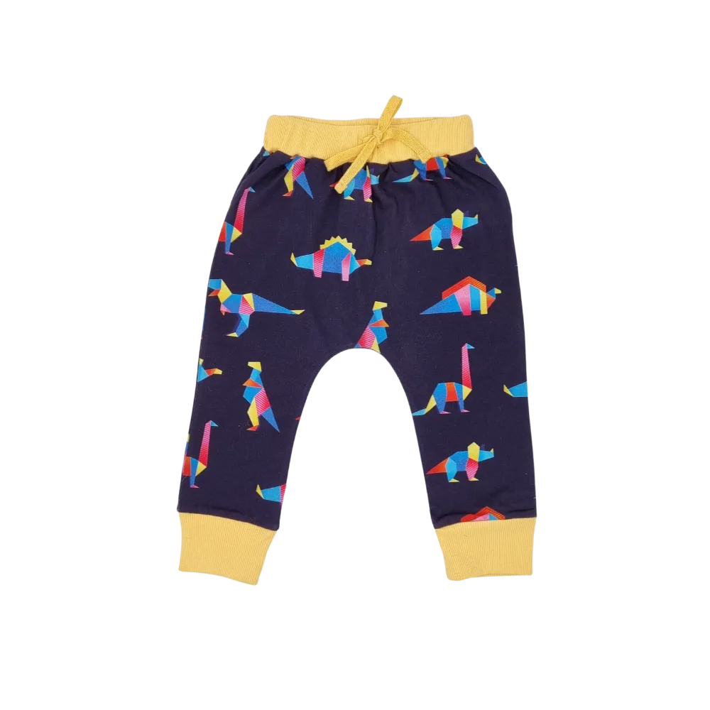 Organic Pants Dino Party Navy