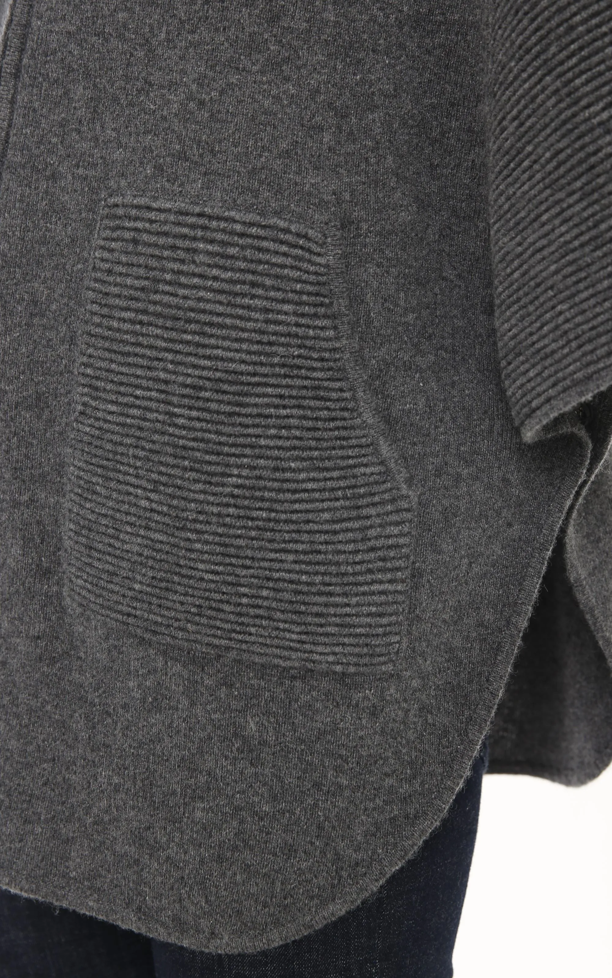 Ottoman Stitch Zip Capelet