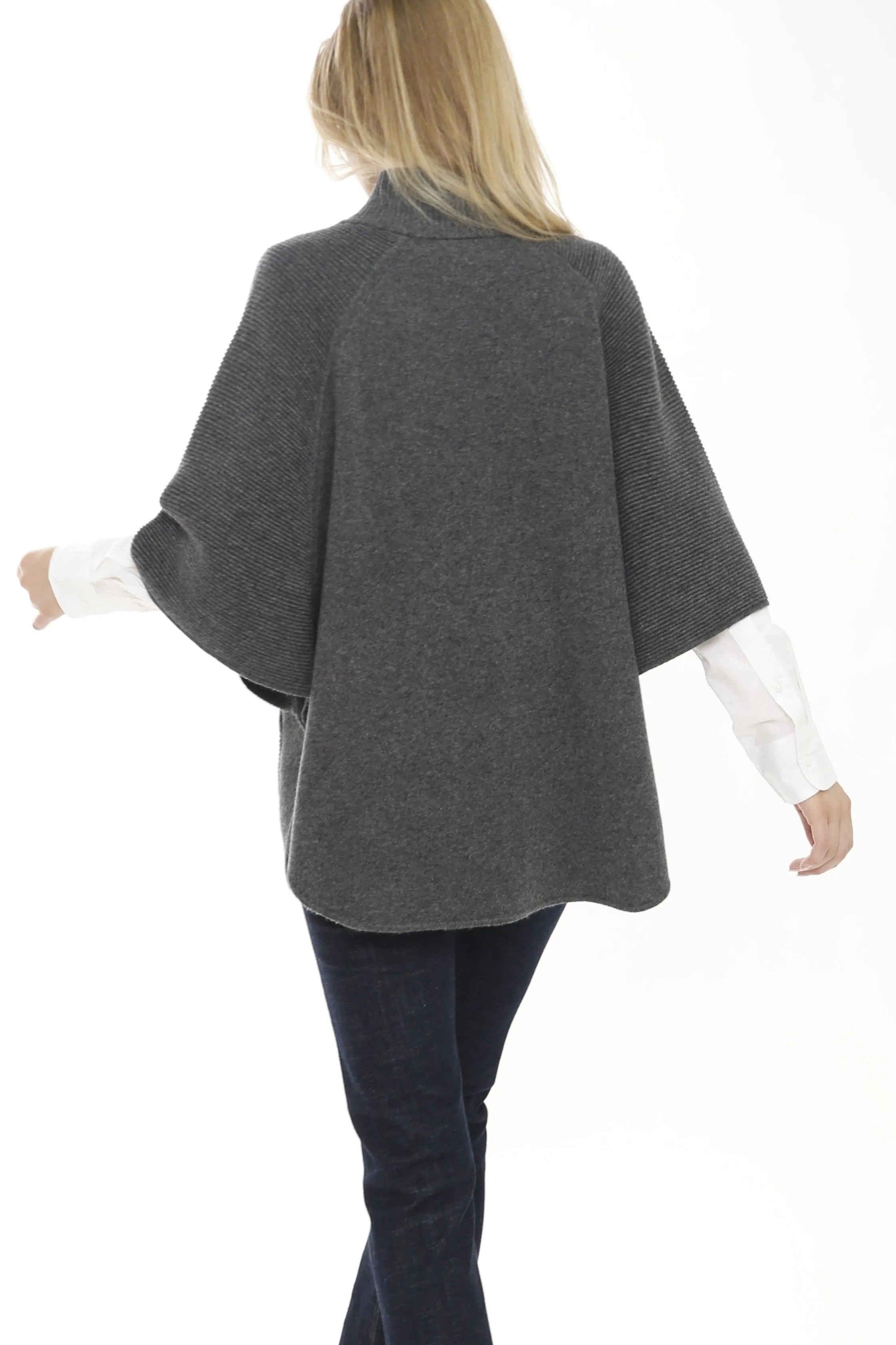 Ottoman Stitch Zip Capelet