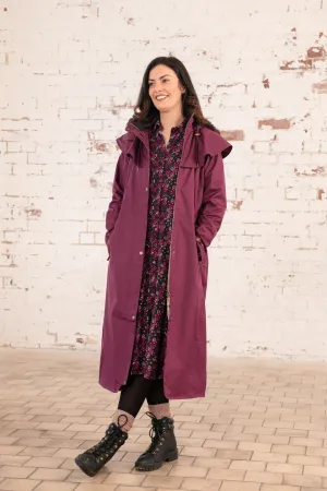 Outback Womens Full Length Waterproof Raincoat - Plum