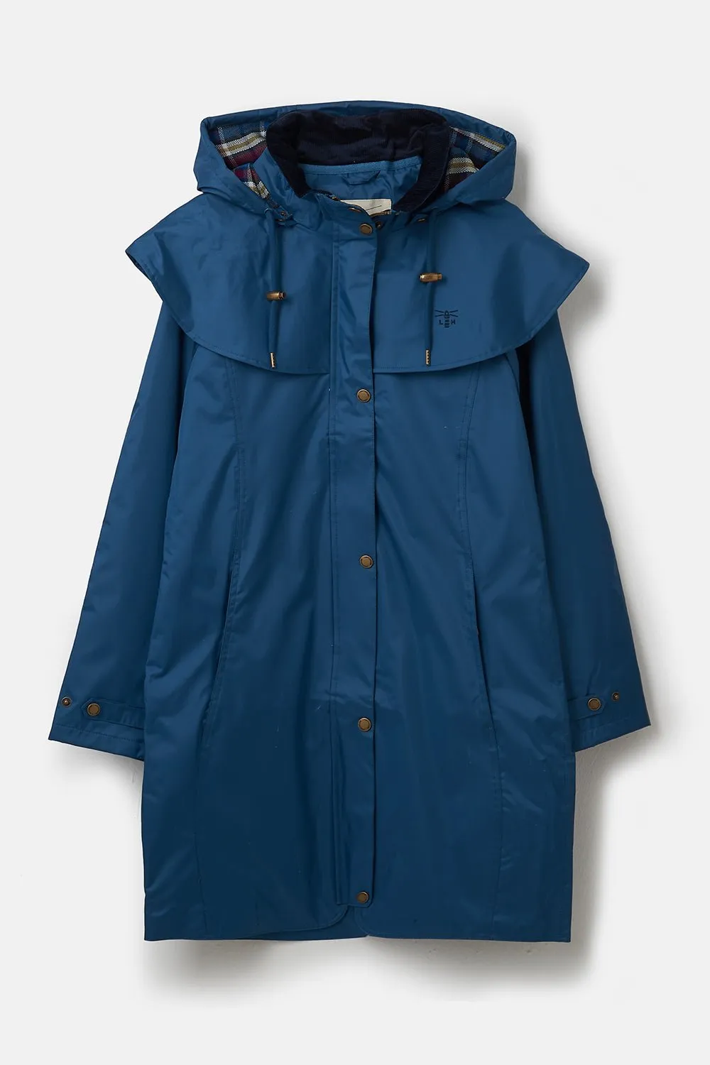 Outrider Womens 3/4 Length Waterproof Raincoat - Deep Sea