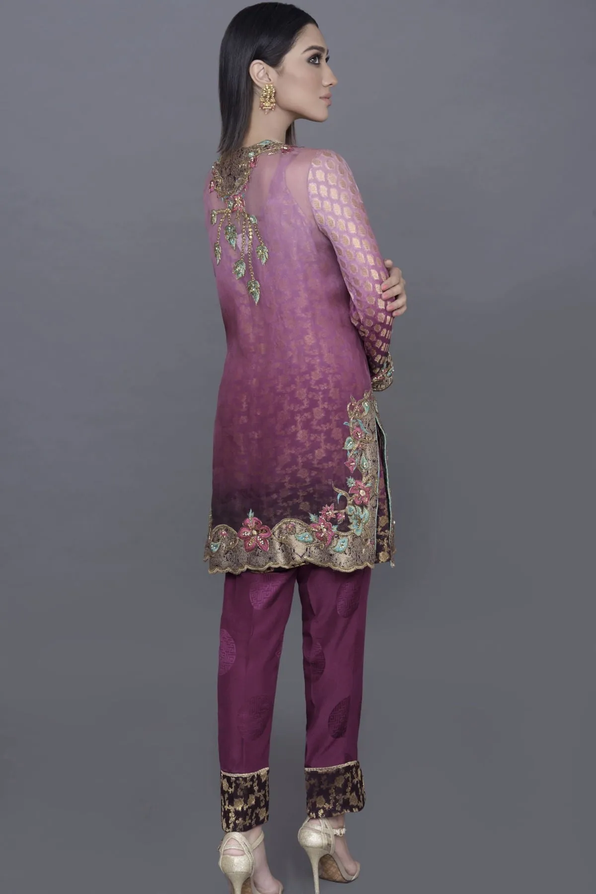 Pakistani Chiffon Wedding Party Dress #Y2063