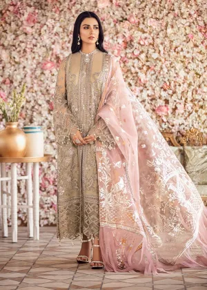 Pakistani Crinkle Chiffon Shirt with Embroidery #Y6191