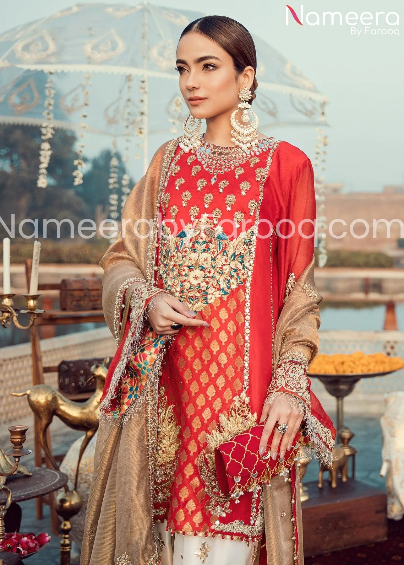 Pakistani Jamawar Suits For Wedding Party Wear #PN118
