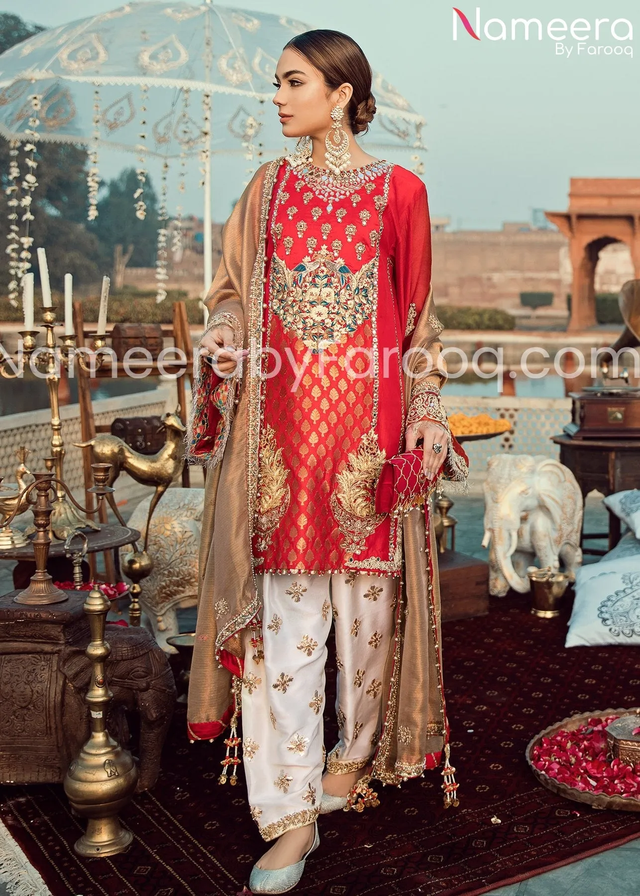 Pakistani Jamawar Suits For Wedding Party Wear #PN118
