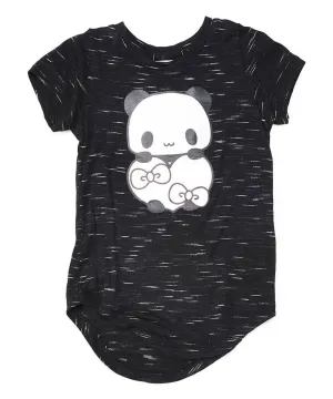 Panda Heart Girls Blouse Black