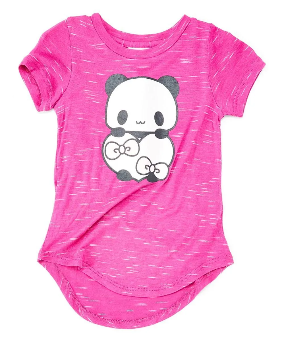 Panda Heart Girls Blouse Black